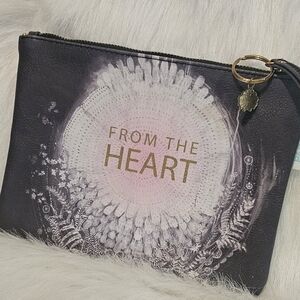 Papaya Black and Pink Clutch with Gold Details